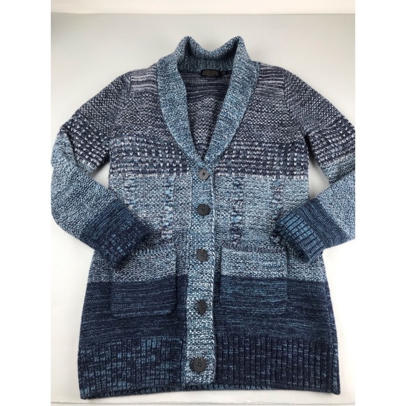 Pendleton Women Cardigan Sweater Lambswool Blue - Picture 1 of 6